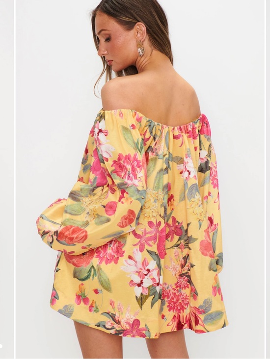 Show Me Your MuMu Dresses & Skirts - Show Me Your Mumu Off-Shoulder Brenna Mini Dress in Mimosa Floral Pattern